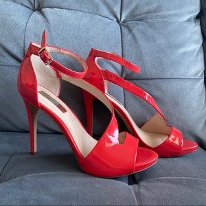 I N C bright red heels | 7.5